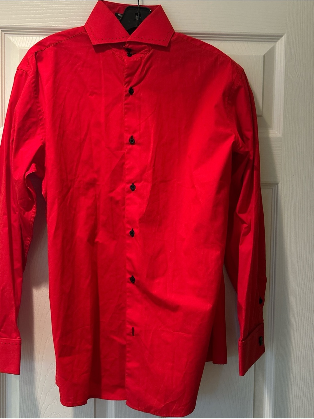 Diamante Couture Red Men's Dress Shirt